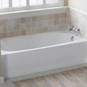 60 in. x 30 in. Soaker Alcove Bathtub with Right Drain in White