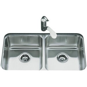 31-1/2 in. Undermount Stainless Steel Double Bowl Kitchen Sink