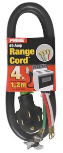 40 Amp 4 ft. 4 Wire 120/250V Range Cord