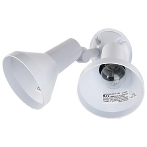 150 W 2 Light Incandescent Flood Light in White
