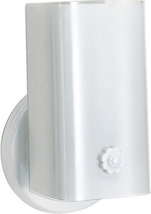 60W 1-Light Medium E-26 Base Incandescent Wall Mounted Vanity Light in White