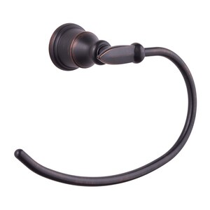 Round Open Towel Ring in Tuscan Bronze