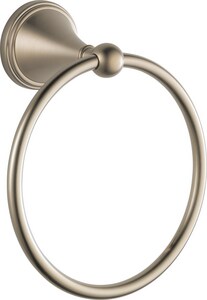 Round Closed Towel Ring in Brushed Nickel