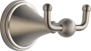 2-Hook Robe Hook in Brushed Nickel
