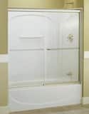 Sterling Finesse 45 3 8 In Sliding Shower Door With Clear Glass In Silver Sp5465 45s G05 Ferguson