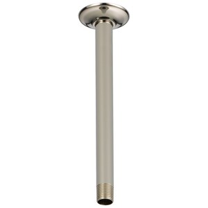 10 in. Ceiling Mount Shower Arm and Flange in Brilliance<REG/> Brushed Nickel