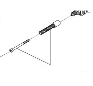 Screw and Adapter for Brizo 6592 and 6597 Double-Handle Wall Mounted Lavatory Faucets