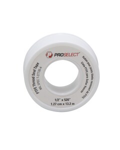 1 x 520 in. Plastic PTFE Tape in Bright White