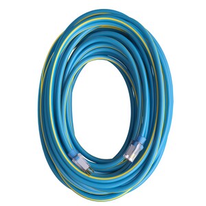 14/3 Gauge 100 ft. SJTW Heavy Duty Outdoor Extension Cord in Blue