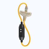 RAPTOR® 12/3 SJTW 3 ft. In-Line GFCI Triple-Tap Adapter in Yellow RAP32001 at Pollardwater