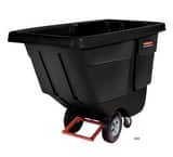 Rubbermaid 1304 Series 450 lb. 1/2 cu. yd. Plastic and Steel Tilt Truck in Black NFG130400BLA at Pollardwater