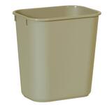 Rubbermaid 8-1/4 x 12-13/100 x 11-19/50 in. 13 qt Plastic Rectangular Waste Basket in Beige NFG295500BEIG at Pollardwater