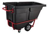 Rubbermaid 1305 Series 850 lb. 1/2 cu. yd. Plastic and Steel Tilt Truck in Black NFG130500BLA at Pollardwater