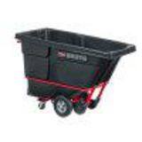 Rubbermaid 1305 Series 850 lb. 1/2 cu. yd. Plastic and Steel Tilt Truck in Black NFG130500BLA at Pollardwater