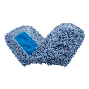 36 in. Cut End Disposable Cotton Dust Mop in Blue