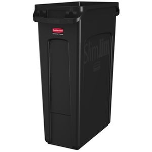 23 gal Container with Vent Channel in Black