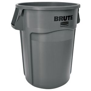 24 in. 44 Gallon Polyethylene Trash Can in Grey