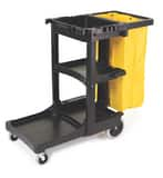 Rubbermaid Cleaning Cart Trolley in Black NFG617388BLA at Pollardwater