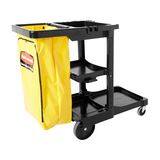 Rubbermaid Cleaning Cart Trolley in Black NFG617388BLA at Pollardwater