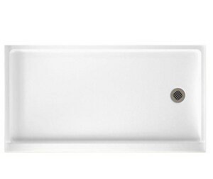 32 in. x 60 in. Shower Base with Left Drain in White