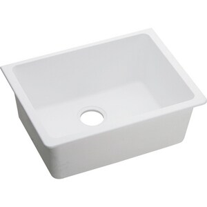 24-5/8 in. Undermount Composite Single Bowl Kitchen Sink in White
