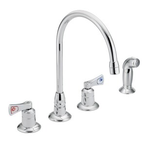 Moen M-Dura™ 2.2 gpm Double Lever Handle Kitchen Sink ...