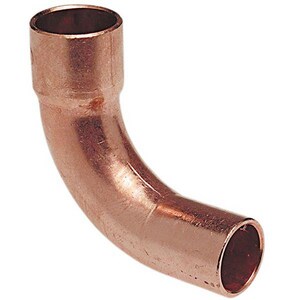 1 in. Copper 90° Street Long Turn Elbow (1-1/8 in. OD)