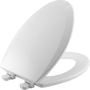 Elongated Closed Front Toilet Seat with Cover in Cotton