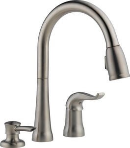Delta Faucet Kate 3-Hole Kitchen Faucet with Single Lever ...
