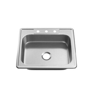 25 in. Drop-in Stainless Steel Single Bowl Kitchen Sink