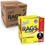Scott® 9 x 12 in. Rags in a Box in White 200 Count (Case of 8) K75260 at Pollardwater