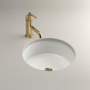 15-3/4 in. Undermount Round Vitreous China Bathroom Sink in White