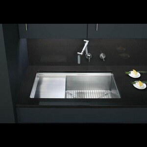 33 in. Undermount Stainless Steel Single Bowl Kitchen Sink