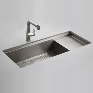 45 in. Undermount Stainless Steel Single Bowl Kitchen Sink