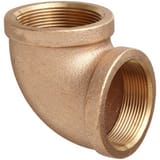 1 in. FNPT 125# Schedule 40 Standard Global Brass 90 Degree Elbow IBRLF9G at Pollardwater