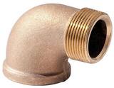 MNPT x FNPT 125# Schedule 40 Standard Global Brass 90 Degree Elbow IBRLFS9A at Pollardwater