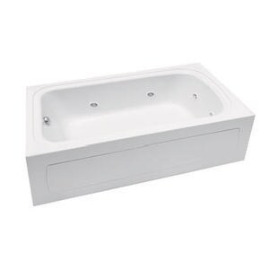 72 in. x 36 in. Whirlpool Alcove Bathtub with Right Drain in White