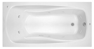 72 x 36 in. Whirlpool Drop-In Bathtub with End Drain in White