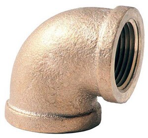1 in. FNPT 125# Schedule 40 Standard Domestic Brass 90 Degree Elbow
