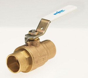 1-1/4 in. Bronze Standard Port Solder 600# Ball Valve