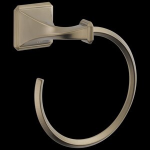 Round Open Towel Ring in Brushed Nickel