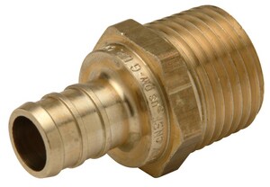 1-1/2 in. Brass PEX Crimp x MPT Adapter