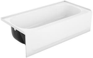 60 in. x 30 in. Soaker Alcove Bathtub with Left Drain in White