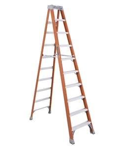 10 ft. Fiberglass Step Ladder Type IA 300-Pound Load Capacity