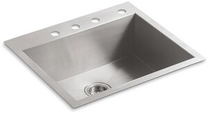 25 in. Undermount Stainless Steel Single Bowl Kitchen Sink