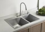 Kohler Vault 25 X 22 In 4 Hole Single Bowl Top Mount Undermount Kitchen Sink In Stainless Steel With Silentshield Sound Dampening 3894 4 Na Ferguson