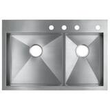KOHLER Vault™ 35-1/2 x 21-1/4 in. Stainless Steel Double Bowl ...