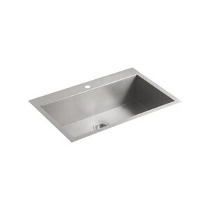 33 in. Undermount Stainless Steel Single Bowl Kitchen Sink