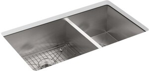 33 in. Dual Mount Stainless Steel Double Bowl Kitchen Sink