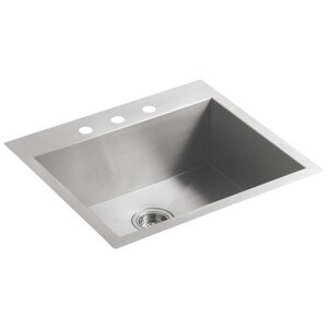 25 in. Dual Mount Stainless Steel Single Bowl Kitchen Sink